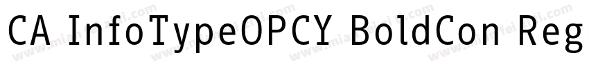 CA InfoTypeOPCY BoldCon Regular字体转换